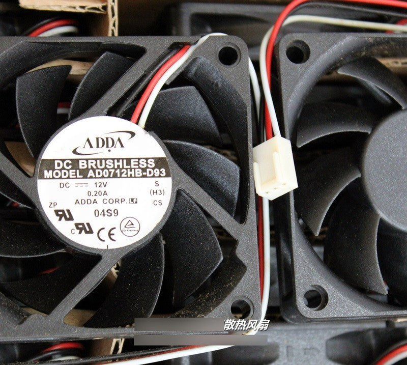 ADDA AD0712HB-D93 12V 0.2A 3wires Cooling Fan ADDA AD0712HB-D93 12V 0.2A 3wires Cooling Fan